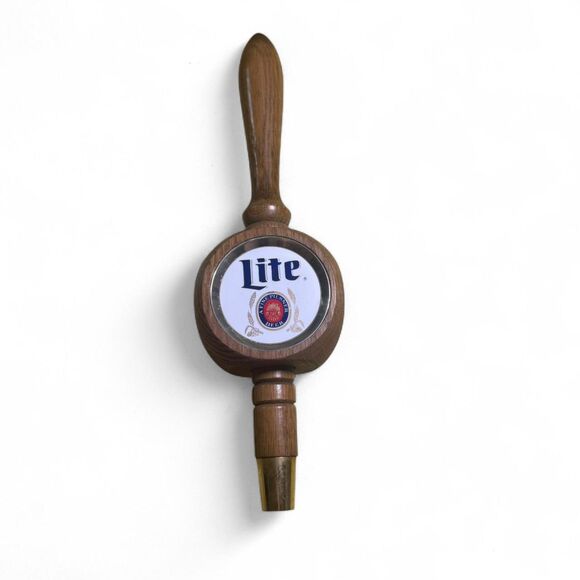 VTG Miller Lite Beer Tap Handle Fine Pilsner Breweriana Barware - Picture 1 of 8
